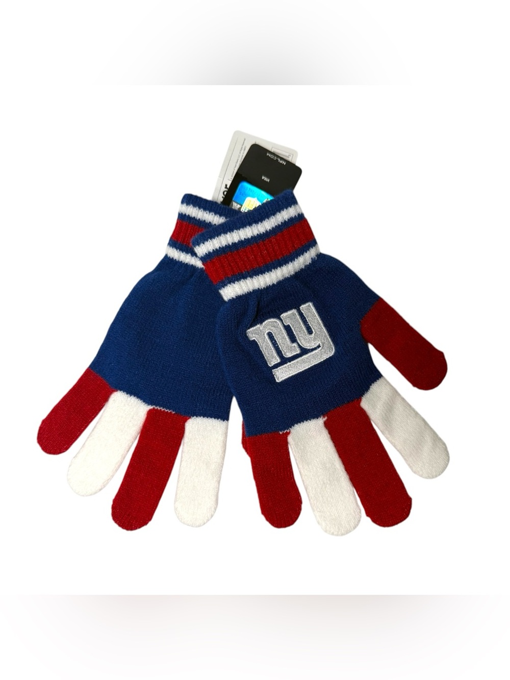 New York Giants Knit Winter Gloves NFL Forever Collectibles NWT